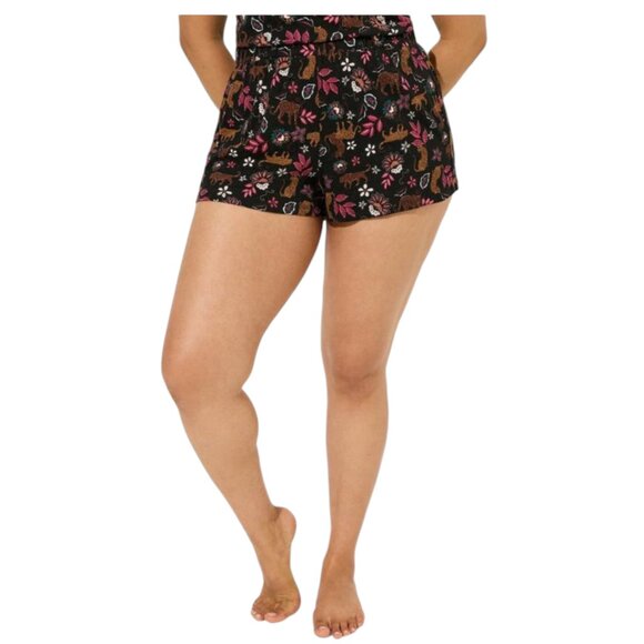torrid Pants - Torrid Leopard Leaves Sleep Shorts 3X